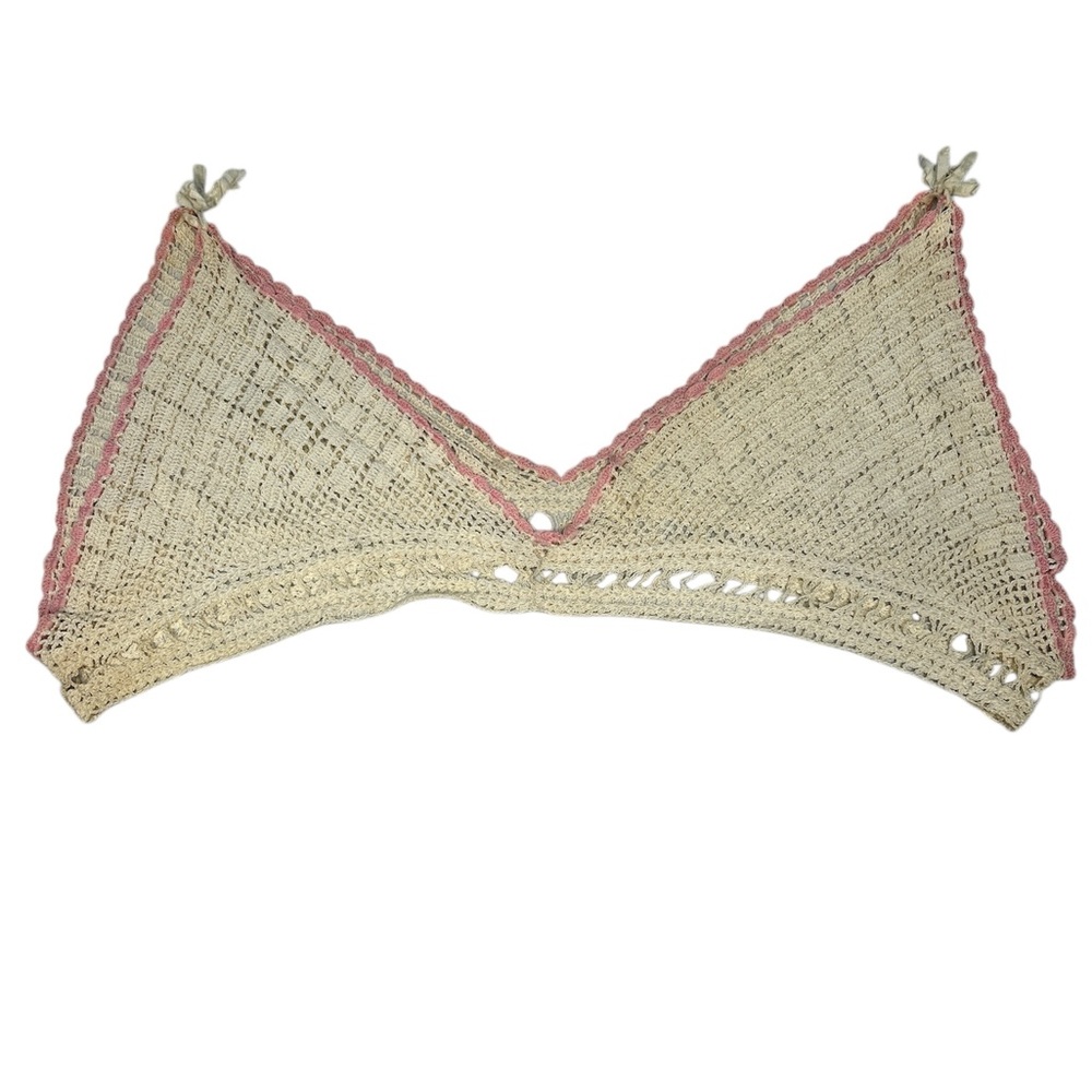 Vintage Edwardian handmade crochet knit bralette